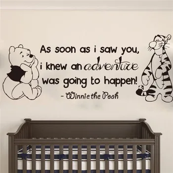 

Winnie Pooh & Tigger - As Soon As I Saw You Quote Baby Room Wall Decal- Decal For Baby's Room Wall Sticker