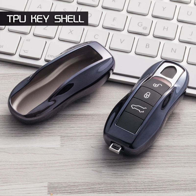Мягкие TPU ключа автомобиля чехол сумка Shell держатель защиты кожи для Porsche cayenne 911 996