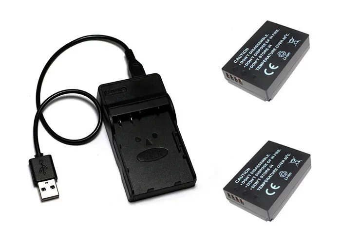 2X LP E12, LPE12 Battery and USB Charger for Canon EOS M M2 100D Kiss