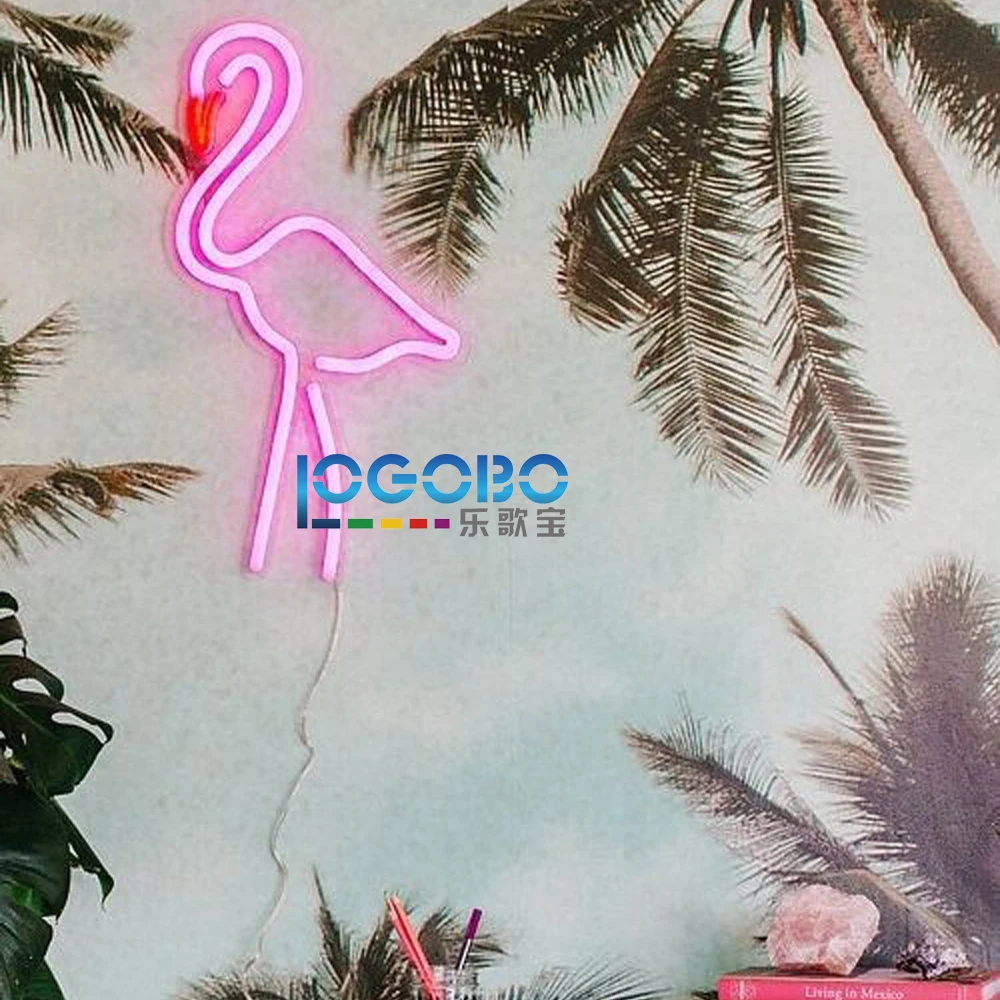 Яркий ручной работы светодиодный неоновые вывески фламинго на заказ арт бизнес бар Домашний Декор светодиодный визуальный художественный настенный светильник