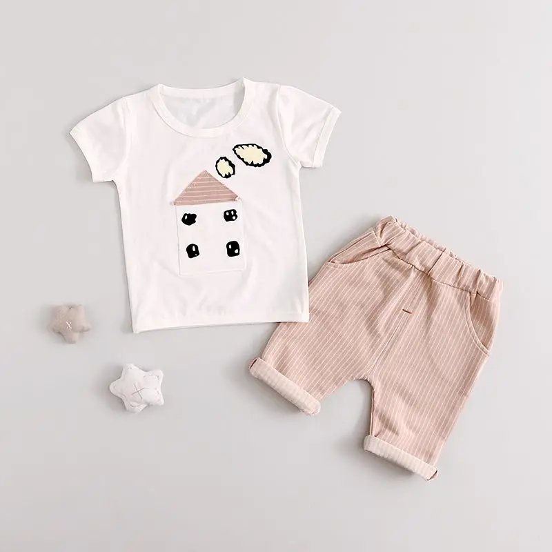 

Summer Baby Boys Girls Clothes Sets Casual Style Infant Cotton Suits T Shirt+Pants 2 Piece Kids Children Suits