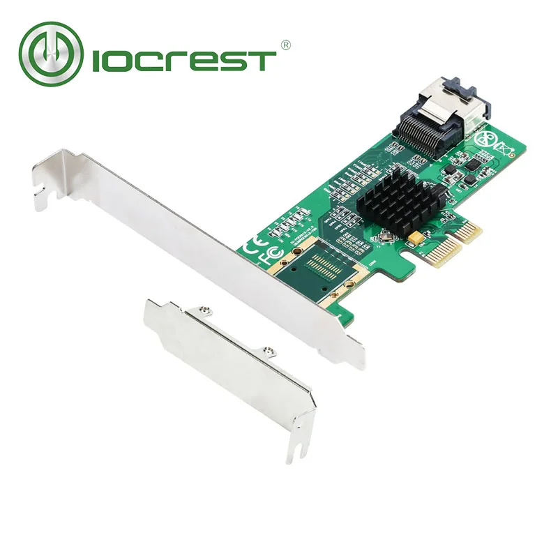 4 портовая карта контроллера IOCREST SATA III PCI e набор микросхем Marvel 88SE9215 с полными и