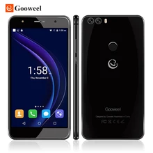 Original gooweel m8 handy mt6580 quad core 5,5 zoll hd ips 2.5d glas smartphone 1 gb + 8 gb fingerprint id 13.0mp handy