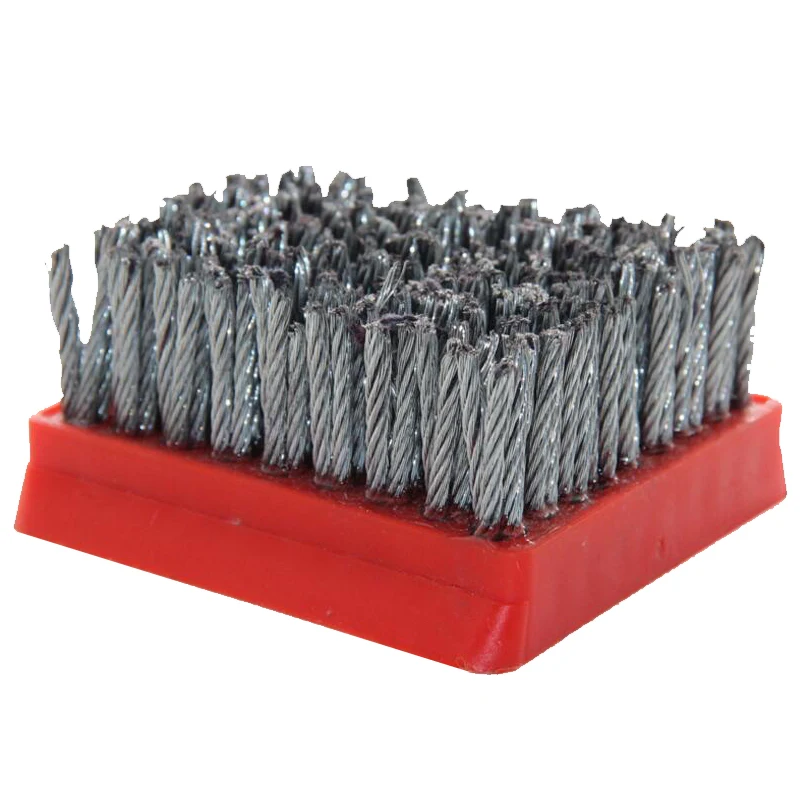 RIJILEI 10PCS/Set Steel Wire Brush Marble Abrasive Brushes Frankfurt Antiquing Abrasive Brush for stone Processing Cleaning YG02