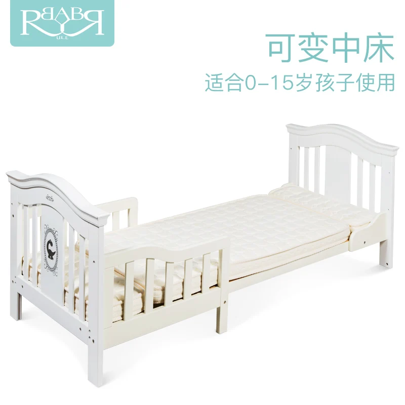 

2019 new babyruler high-end cribs solid wood European environmental game bed 0-10 year old child bed