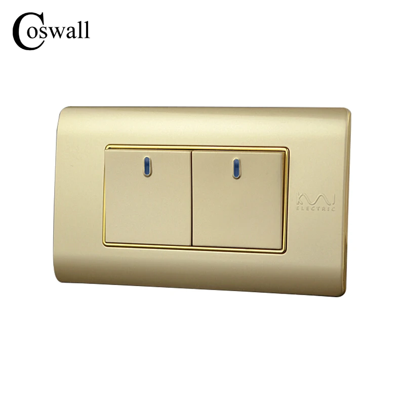 

Free Combination, Kempinski Luxury 2 Gang 2 Way Wall Switch, Light Switch, 118*72mm, AC 110~250V, C5 series