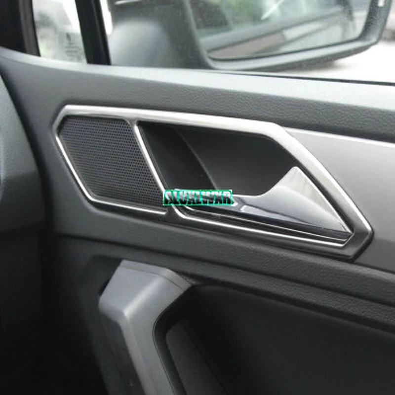 4 Шт Автомобильные дверные ручки чаши рамки накладка наклейки для автомобиля подходит для VW Volkswagen Tiguan 2 mk2 автомобильные аксессуары