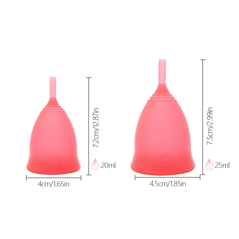 1 комплект, менструальная чашка, стерилизатор, красная менструальная чаша из силикона, мягкая чашка для женщин