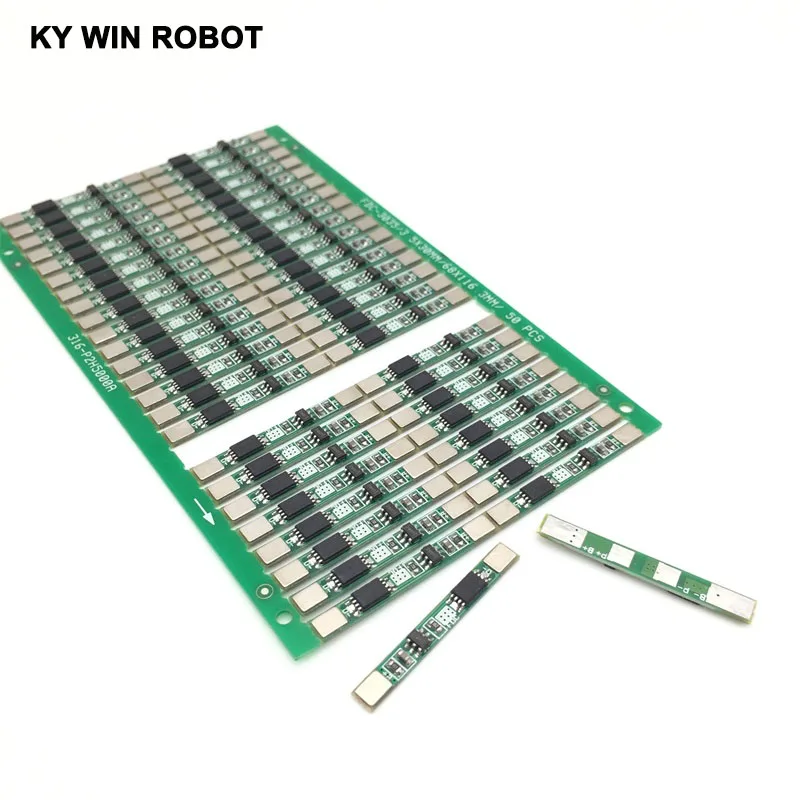 5 шт./лот 1S 3,7 V 3A литий-ионный BMS PCM плата защиты батареи pcm для 18650 литий-ионный аккумулятор