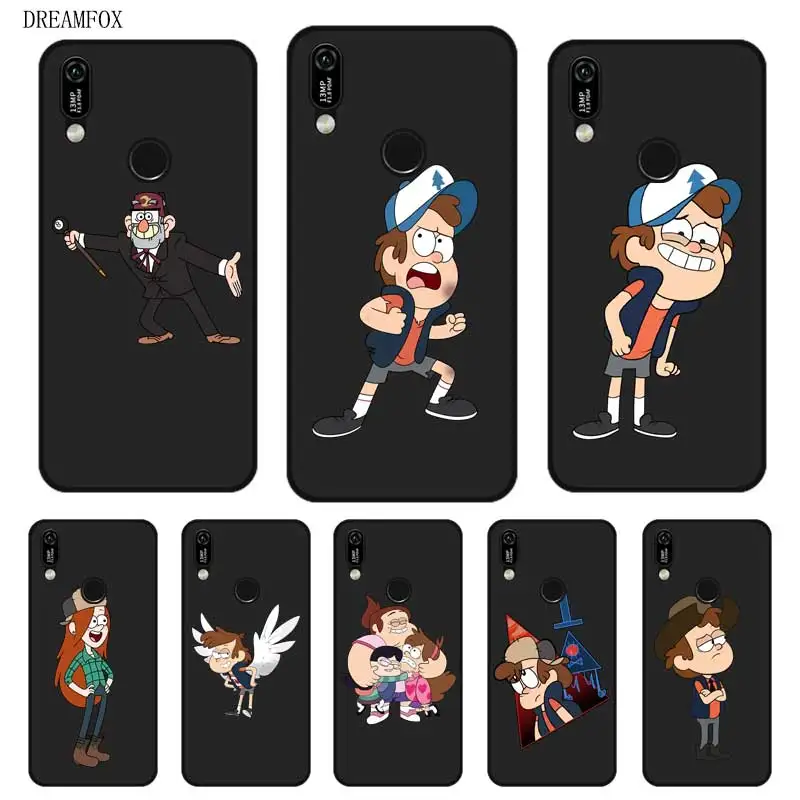 

N328 Gravity Falls Cool Black Silicone Case Cover For Huawei Y5 Y6 Y7 Y9 Prime Pro 2017 2018 2019