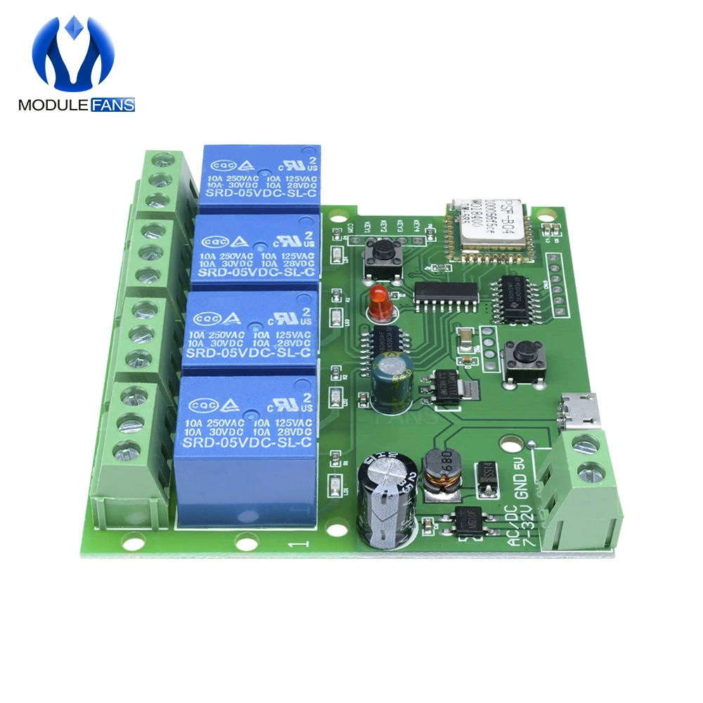DC 5 В 4CH 4 канала 10A реле WiFi беспроводной переключатель реле задержки приложение пульт дистанционного управления для умного дома для Android для IOS 4Way модуль