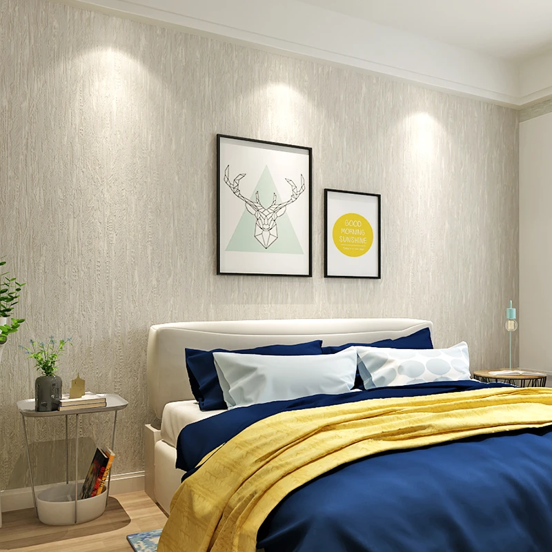 Beibehang Papier Peint Simple Moderne Non Tisse Papier Peint Chaud Pour Chambre A Coucher Algues Wow Boue Fond De Tv Aliexpress