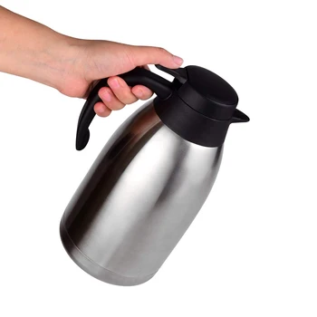 

68 Oz Stainless Steel Thermal Coffee Carafe/Double Walled Vacuum Thermos / 12 Hour Heat Retention / 2 Litre