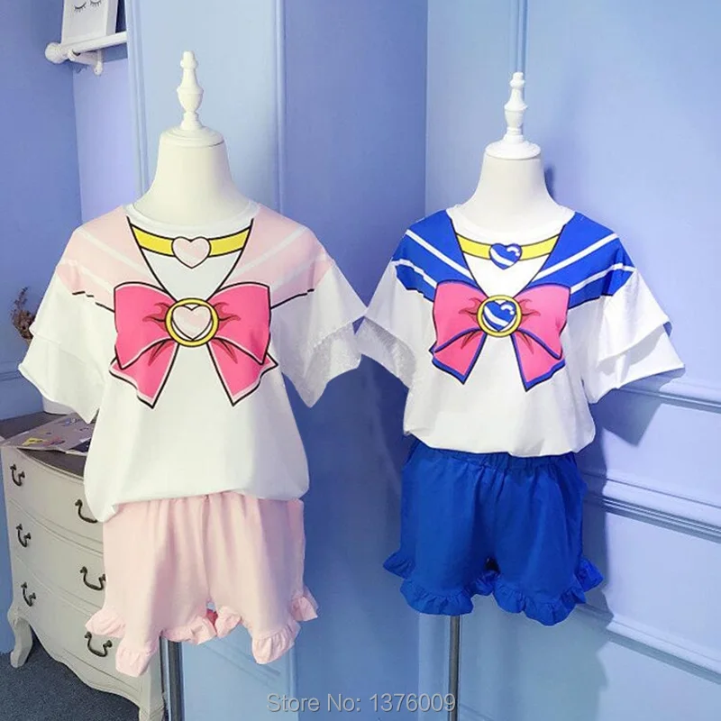 Сеор н Кплей Набор футба и шорты аниме cmoon кюмы в се Mori Girl Лита мые плекты Harajuku ский