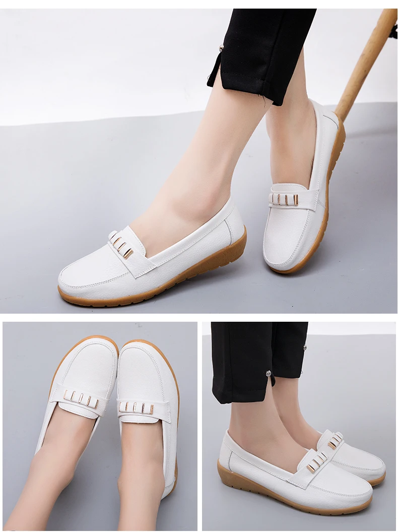 WeiDeng/женская Повседневная мягкая обувь из натуральной кожи; Gommino; яркие цвета; очень модный светильник; слипоны на плоской подошве; лоферы; большие размеры 35-44