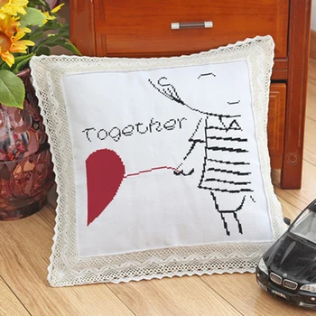 

Cross Stitch Worlds Pillowcase White Throw Pillow With Core Decorative Pillows Living Rooom Sofas Cojine Cushions At Home 6CJY70