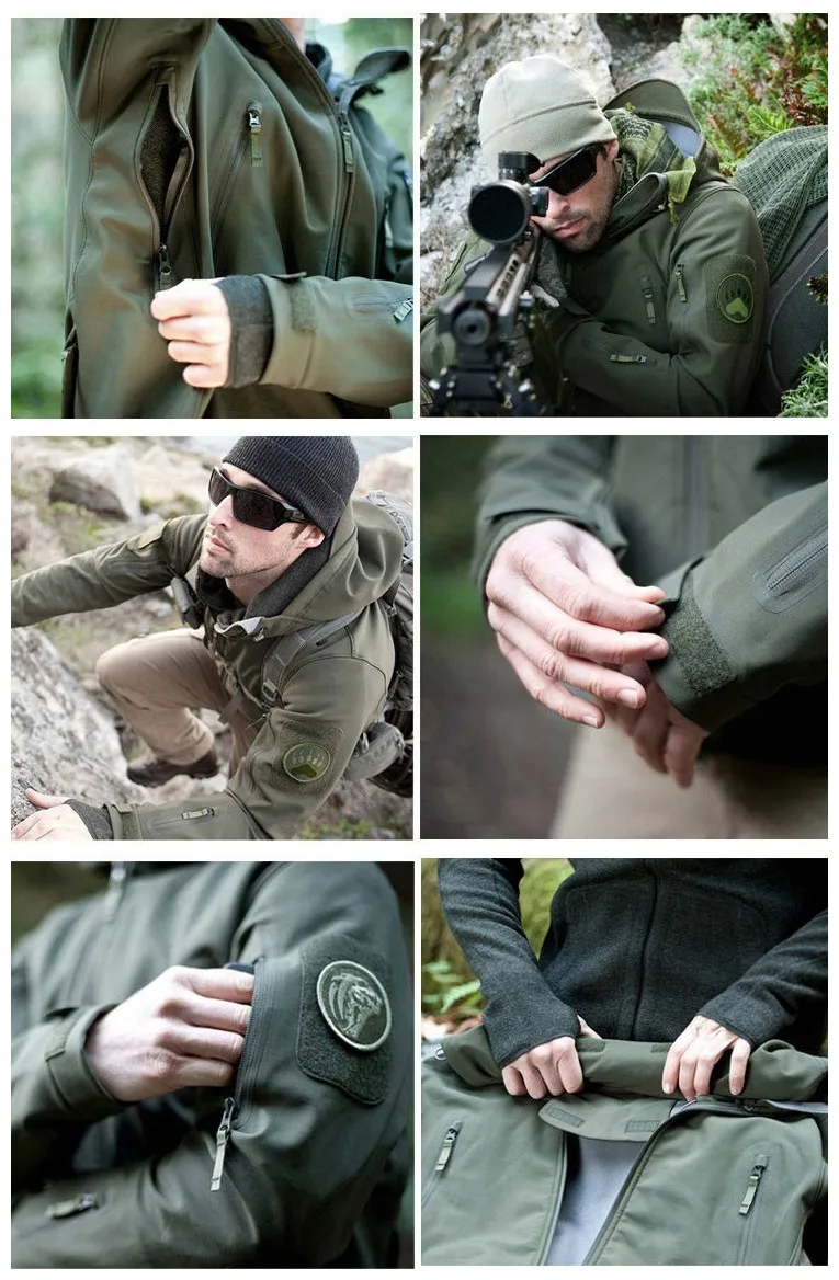 Esporte ao ar Ternos de Caça Militar à Prova Sharkskin Conjuntos Tático Livre Dwaterproof Água Camuflagem Terno Homem Escalada Caminhadas Jaqueta ou Calças Tad 34 livre ternos de caça militar à prova