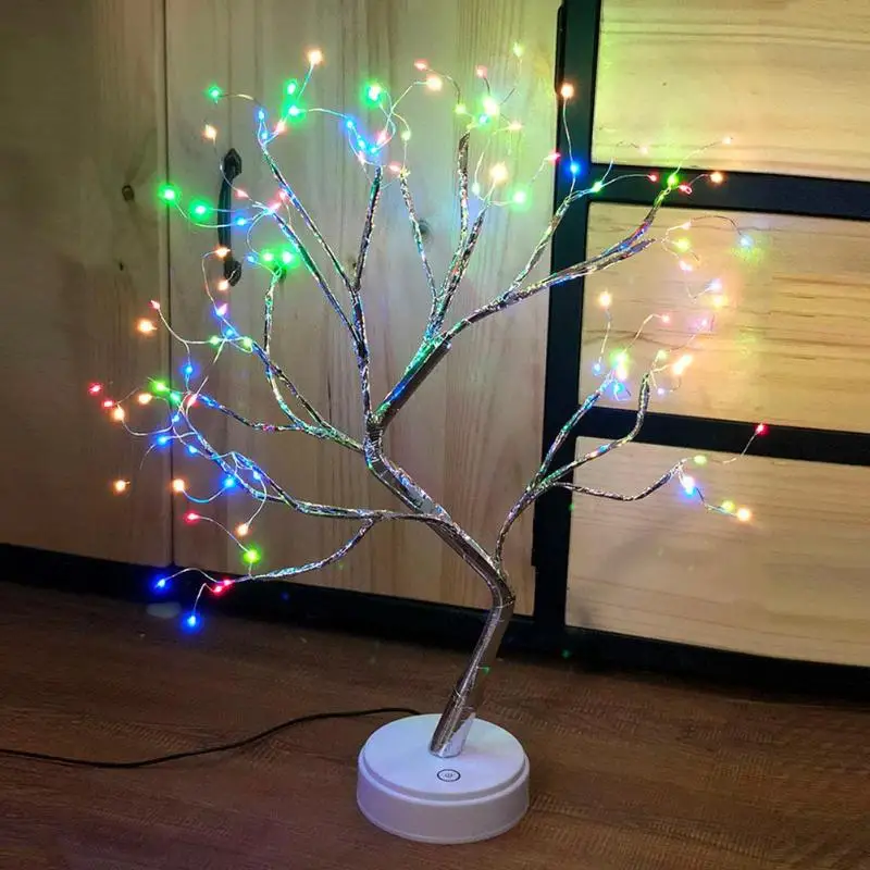 

BZ1190 Simulation Tree Light Home Decoration Touch Switch USB Night Light
