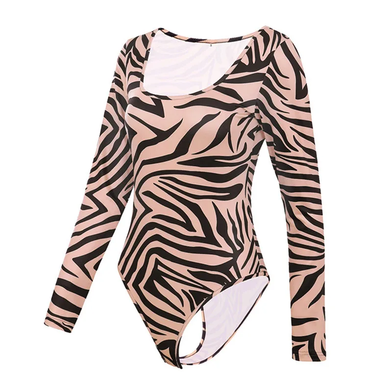 Buy Spring Bodycon Bodysuits Sexy Leopard Skinny Short