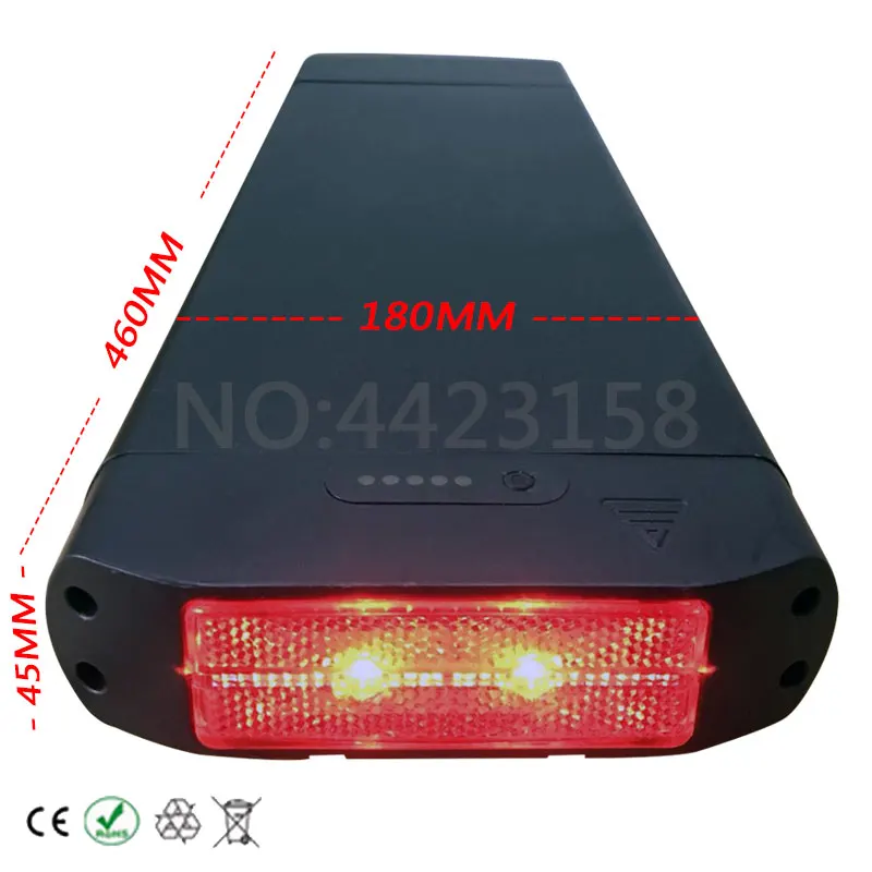 Flash Deal EU US No Tax Rear Rack Style 36V 15AH E-Bike Battery use SAMSUNG cell 36 Volt 250W 350W 500W EBike Li-ion Battery + Luggage Rack 1