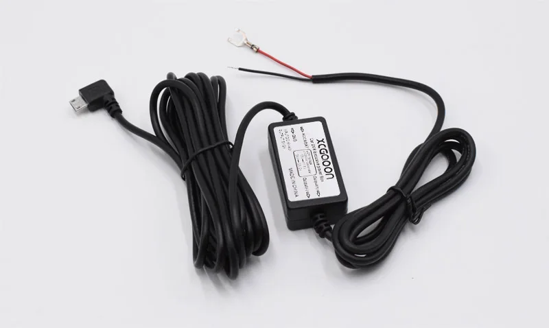 XCGaoon автомобильный модуль преобразователя постоянного тока вход 12 В 24 В выход 5 в 2 а с кабелем micro USB(изогнутый левый) защита от низкого напряжения Длина 3,5 м