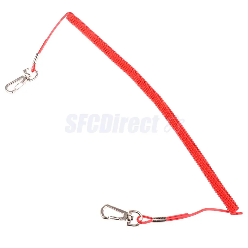 

Fishing Security Rope Fishing Coiled Lanyard Safety Rope Wire Steel Inside Attached with Fishing Drop Rope Fishing Tackle Tool