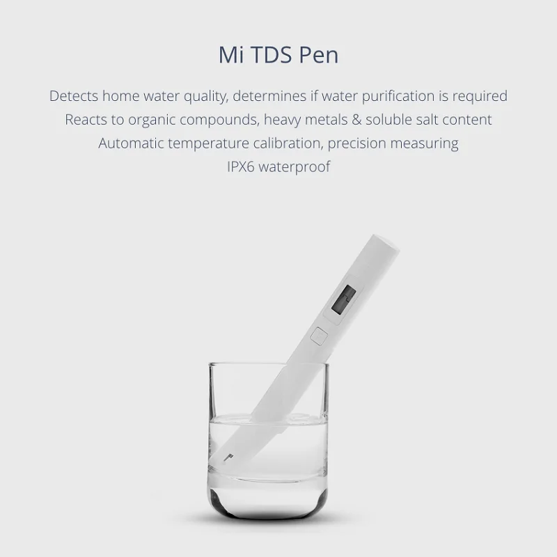 Original Xiaomi TDS Tester Water Quality Meter Tester Pen Water Measurement Tool