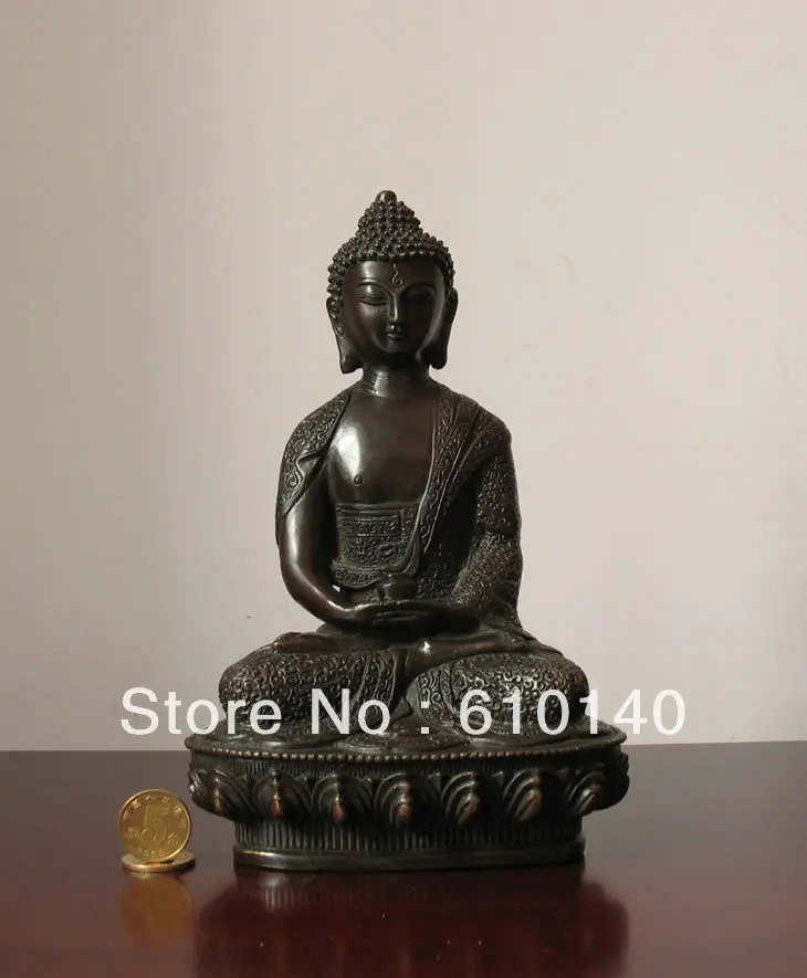 8&quotOld Tibet Tibetan Buddhis Amitabha bronze buddha statue | Дом и сад