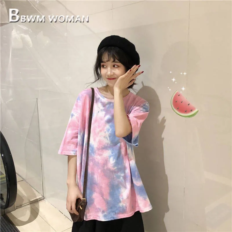 

2019 Colorful Print Women T Shirt Chic Summer Casual Female Tee Shirts