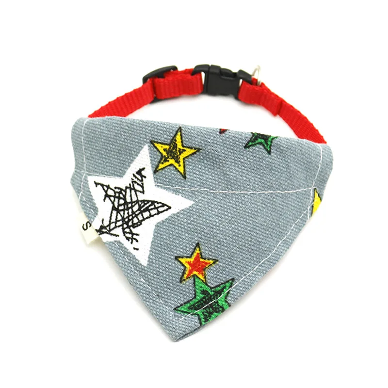 

1 Pcs Pet Dog Cat Saliva Towel Bandana Triangular Collar Neckerchief Adjustable Gift XHC88