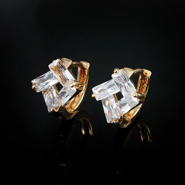 

2014 18K Gold Plated Fashion Simple Geometric 3 color optional Fresh ALW1714