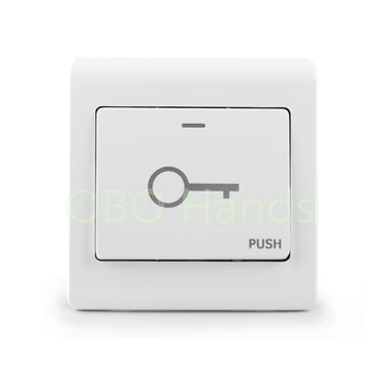 

Fireproofing Plastic ABS White Push Door Release Exit Button Switch for Door Lock Access Control system M6 model