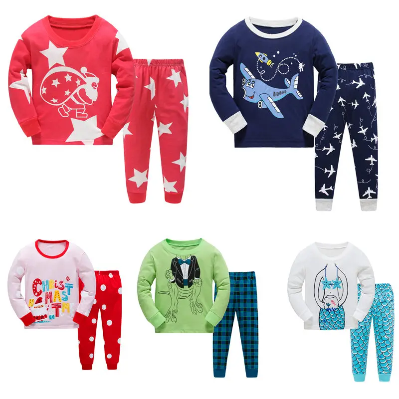 JQ TB, 6sets/lot, Wholesale Children girls boys Pajamas, Sleepwear, long sleeve clothing sets