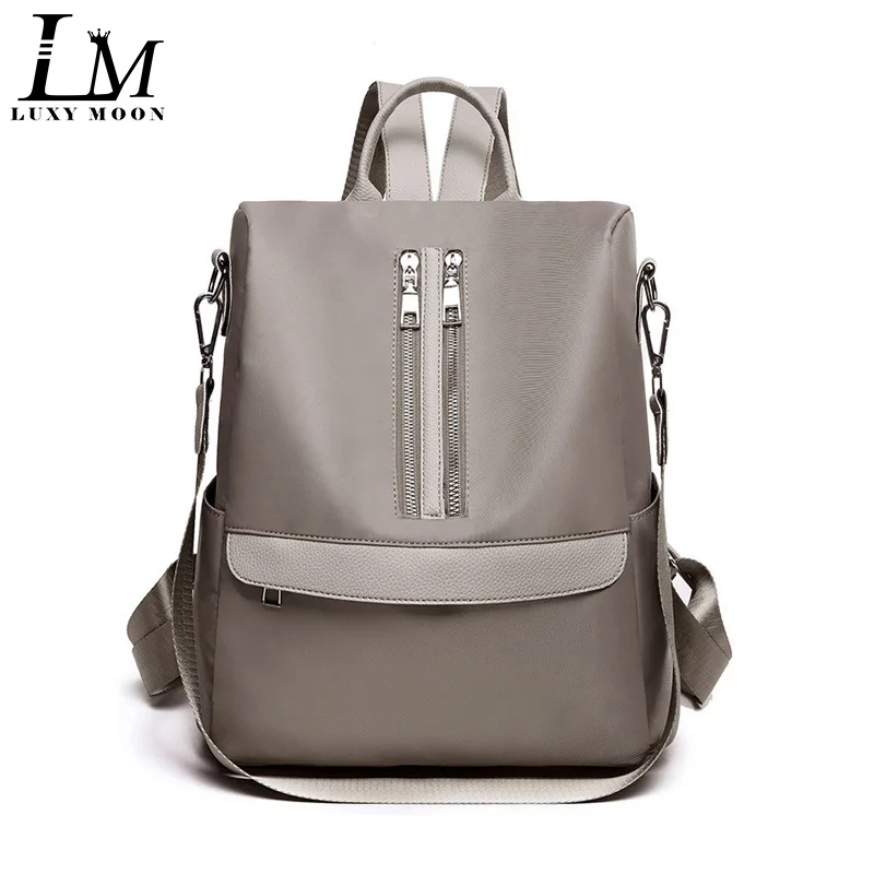

Top Quality Women Backpacks Travel Large Capacity Oxford Backpack Double Zipper Multi-function School Shoulder Bags Female