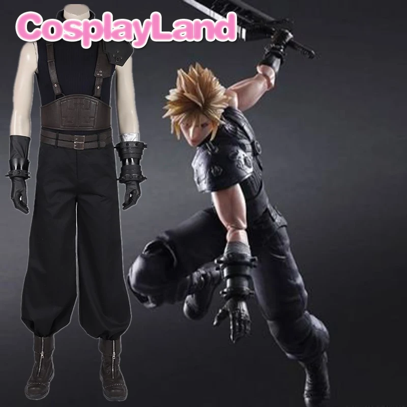 

Game Final Fantasy VII Costume Cloud Strife Cosplay Uniform Halloween Carnival Party Adult Men Pants Suit Custom Made