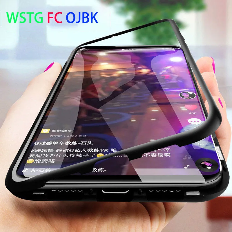 

Magnetic Adsorption Metal Phone Case For Xiaomi Redmi Note 7 5 6 Pro 6A Mi 8 lite Mi9 SE F1Xiaomi 9T Pro Redmi 7 Magnet Cover