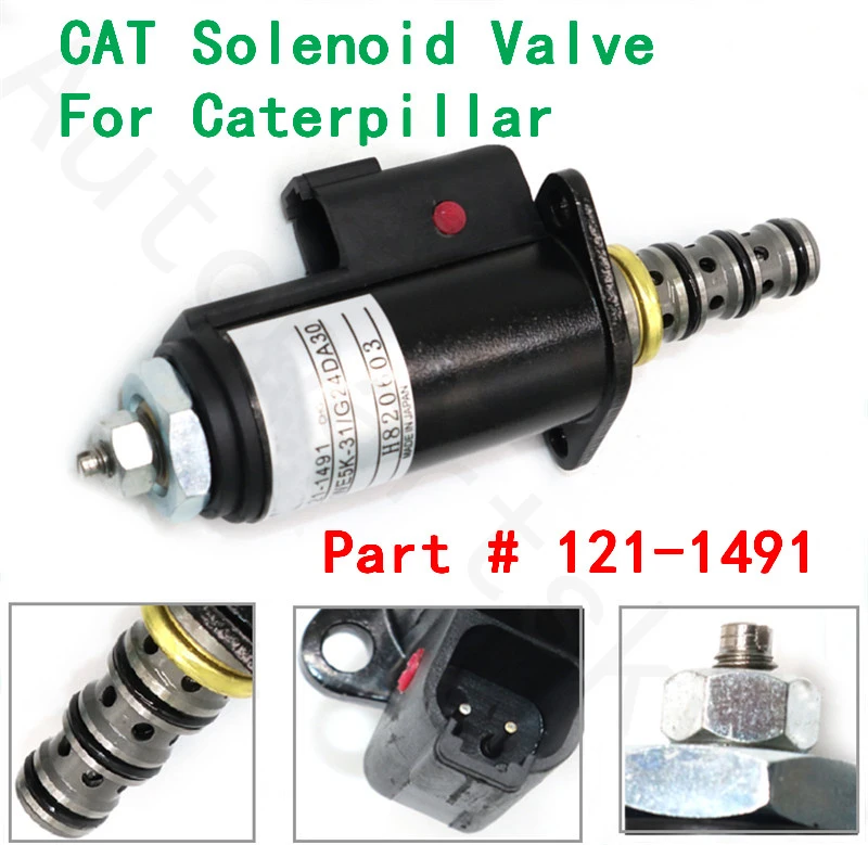 

Part # 121-1491 1211491 KWE5K-31 G24DA30 CAT Solenoid Valve For Caterpillar E320B/C/D 315C 325C Excavator Rotary Solenoid Valve