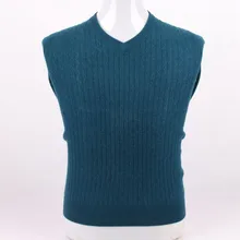 Козья кашемир алмаз плед зерна толстый вязаный для мужчин Повседневный пуловер свитер Vneck ЕС/S105-3XL130 оптом и в розницу настроить