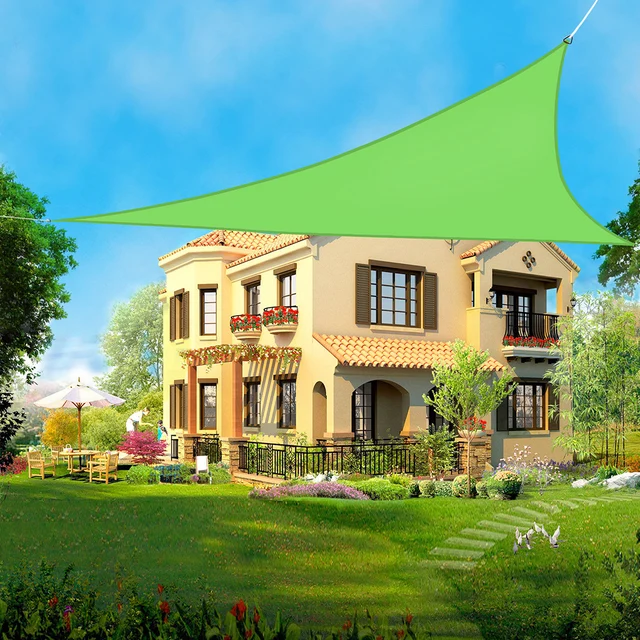 Sun Shade Sail Uv Pu Waterproof Cloth Square Triangles Home