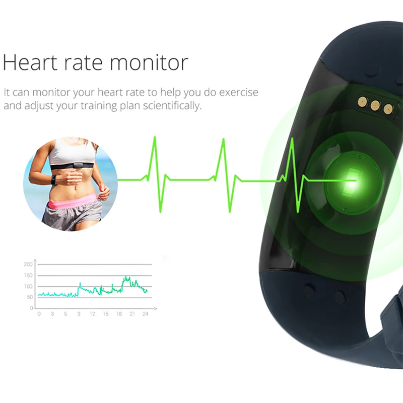 Smart Bracelet Fitness Watch Smart Oled Touch Screen Man Women Sport Wristband Heart Rate Monitor Smart Bracelet For Android IOS