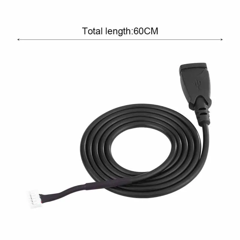 

Radio Interface Plastic+Metal Black 60cm Auto Cable USB Adapter Fashion Hot Durable Useful Accessories High Quality