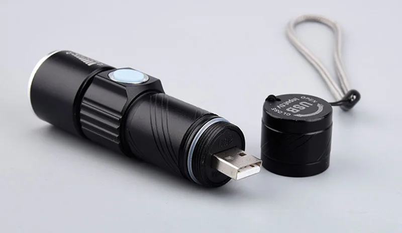 Мини USB Перезаряжаемый светодиодный светильник фонарь с 3 режимами масштабирования мощный светодиодный светильник для путешествий карманный инструмент