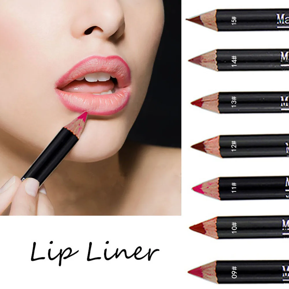 

2017 long- lasting maquiagem Cosmetic Lip Liner Lipliner Pen Pencil Fashion Makeup Waterproof Hot maquillaje batom labiales