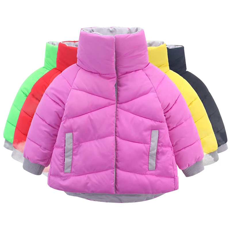 OLEKID/ г. Зимняя куртка для девочек; брендовая модная теплая парка ярких цветов для девочек; От 2 до 7 лет верхняя одежда для маленьких девочек