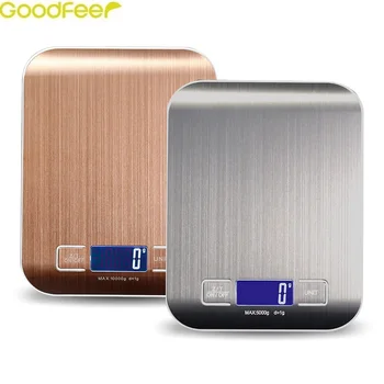 

Goodfeer Electronic Digital Kitchen Scale 11LB 5Kg/1g Food Cooking Scales With LCD Screen Multifunctional Kitchen Measure Tools