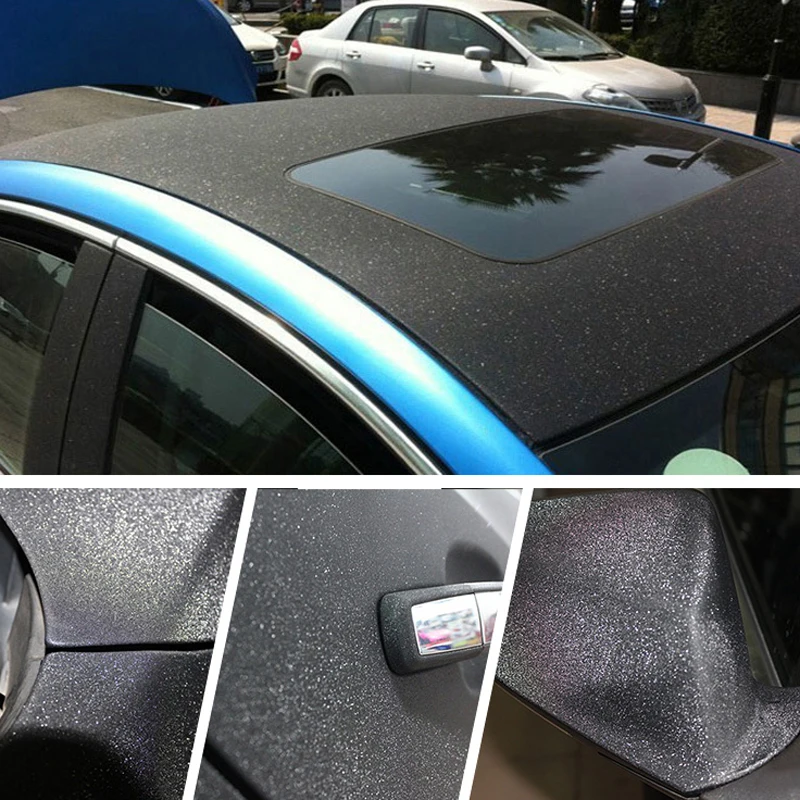 Black Sanding Glitter Vinyl Film Sticker-8