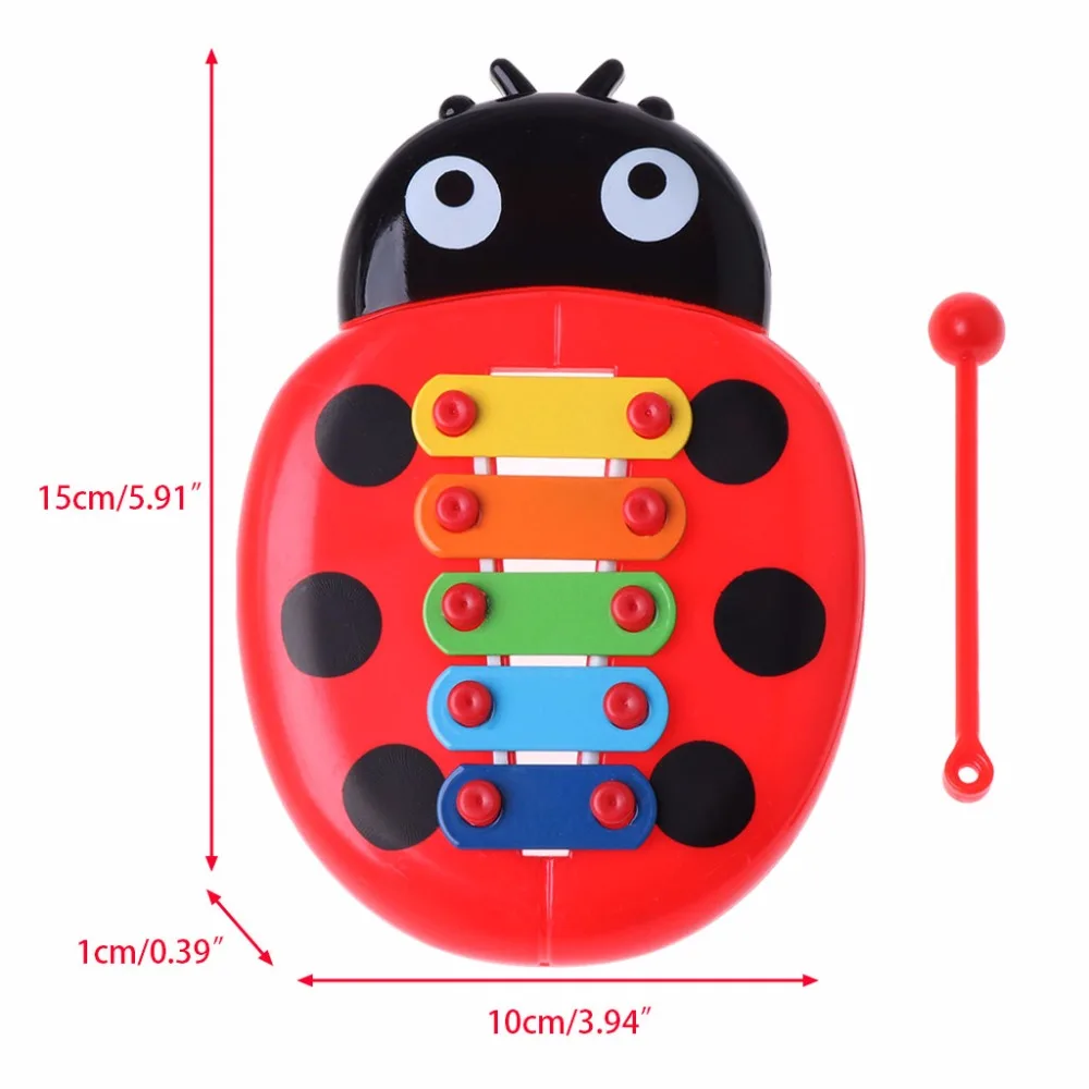 Симпатичные Божья коровка детские головоломки насекомые Пианино музыкальный инструмент, игрушка обучающая игрушка