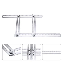 Angle izer Template Tool Four sided Stainless Steel Ruler Metric Scale For Builders Handymen Engineers Measuring