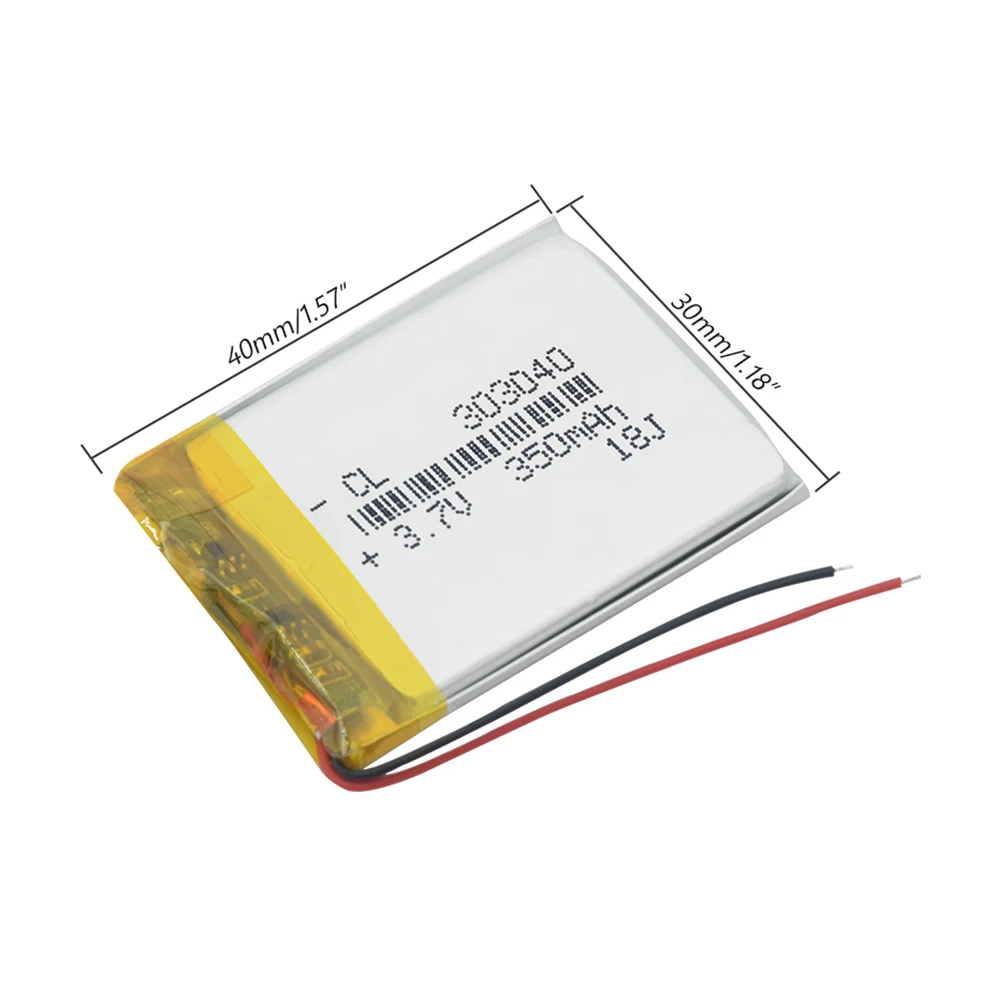 303040 Li-Po перезаряжаемая батарея 3,7 V 350mAh для записи вождения gps MP3 MP4 gps MID динамик PDA DVR электронные игрушки светодиодный светильник