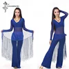 Belly Dance Costume Practice Set Performance Top&Pants&Hip Scarf Indian Dress Lady Belly Dancing Dance Wear Professional ► Photo 3/6